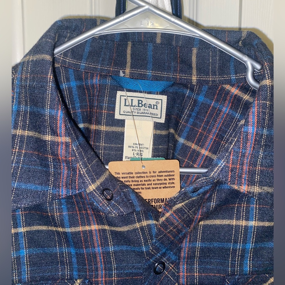 LL Bean Large Flannel